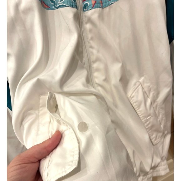 Vintage Nike Windbreaker Jacket Multicolor Long Sleeve Track Full Zip 90s Size M - Picture 9 of 11